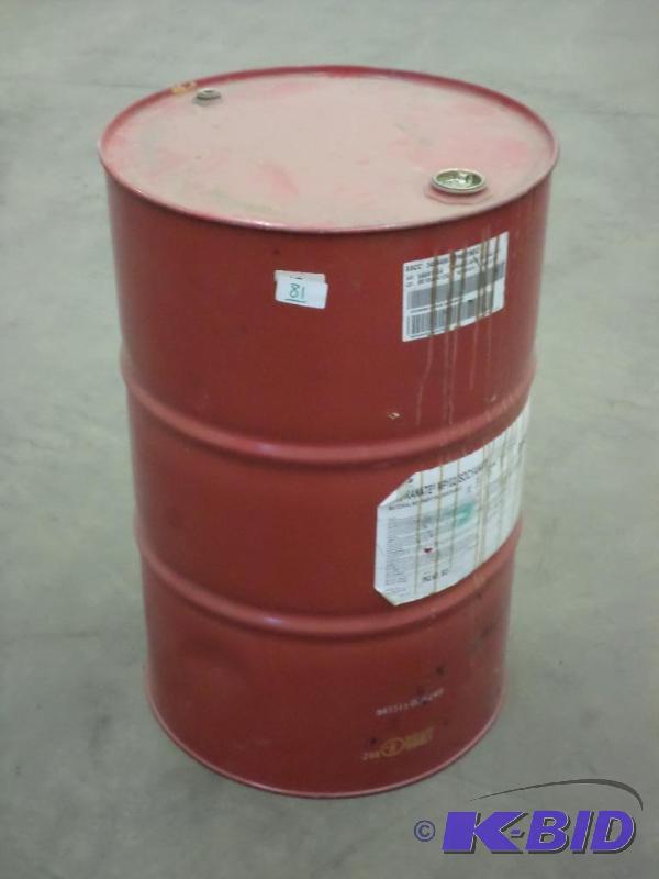 lot 81 image: 55-Gallon Steel Sealed-Lid Barrel...