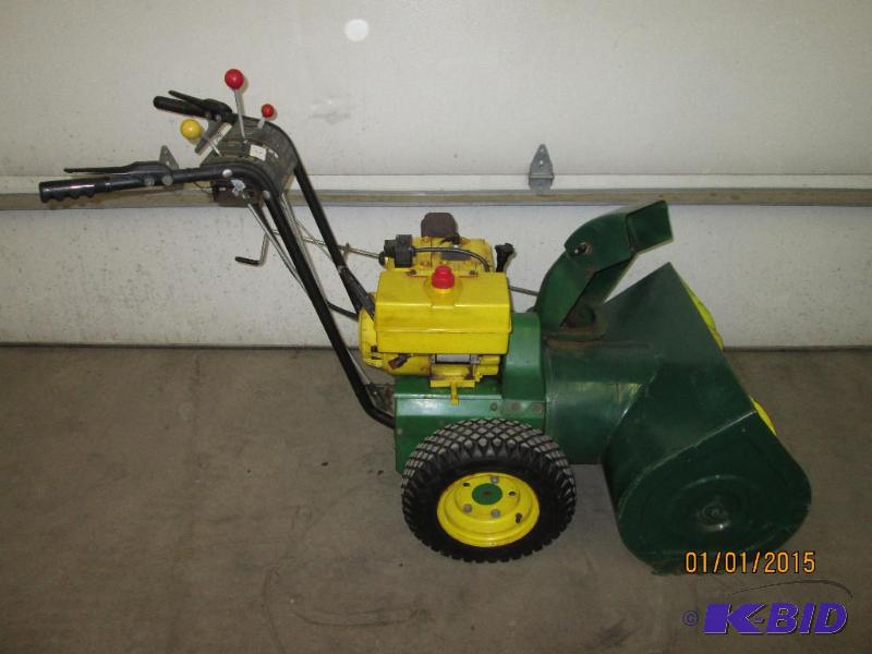 lot 3 image: John Deere 8HP Two-Stage Snowblower, 26"...