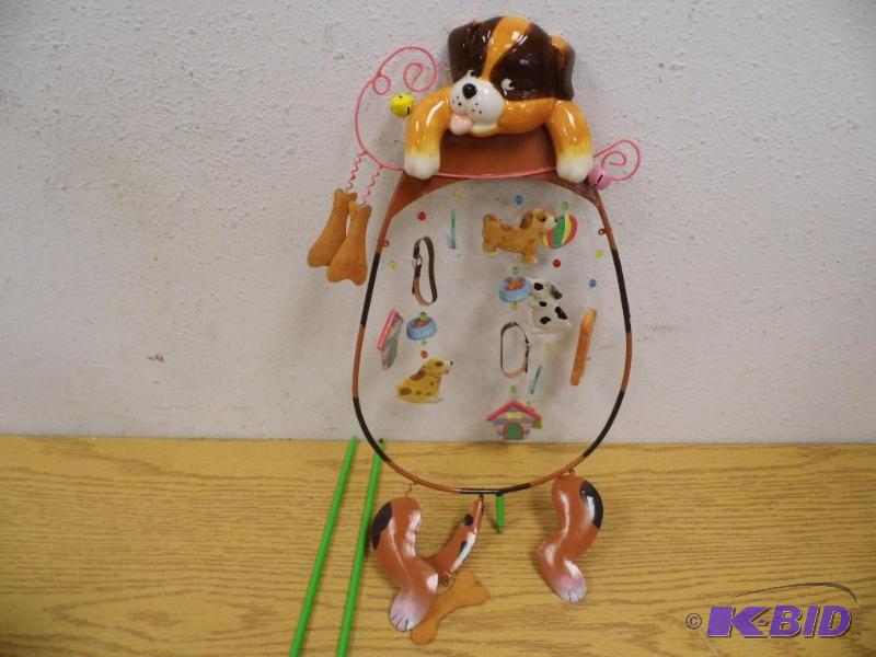 New Dog Wind Chimes on Stake