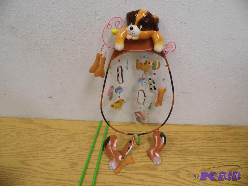 New Dog Wind Chimes on Stake