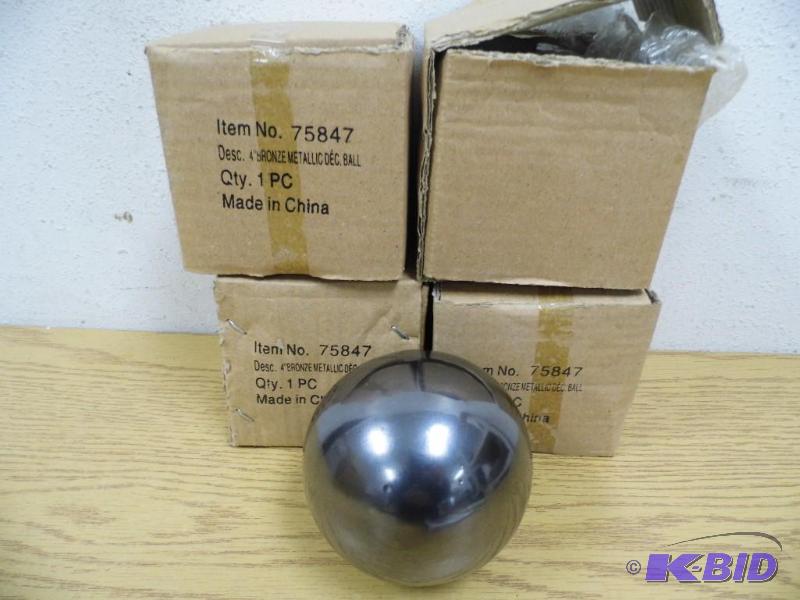4 Piece 4 Bronze Metallic Ball