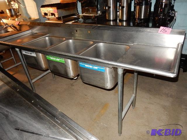3 Section Stainless Steel Sink
