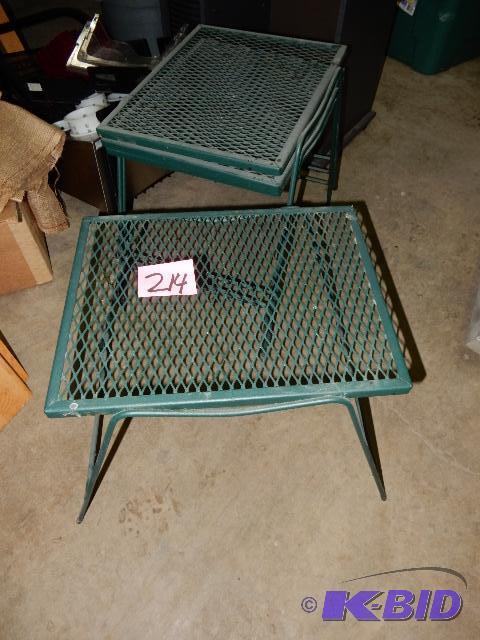 3, Metal Mesh Side tables.. Nesting for easy ...