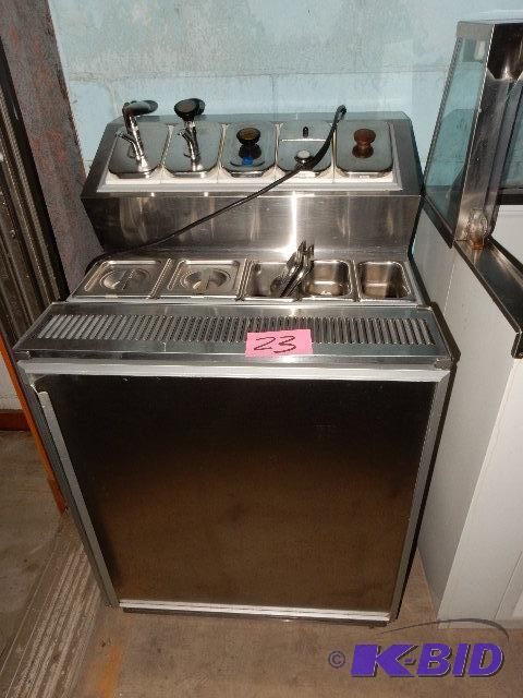 SILVER KING, Refrigerated Ice Cream Condiment Counter.