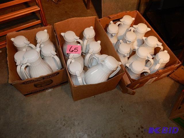 White insulated coffee pots