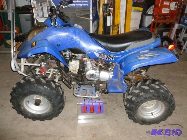 110 cc atv. Gas powered. Turns over with batt...