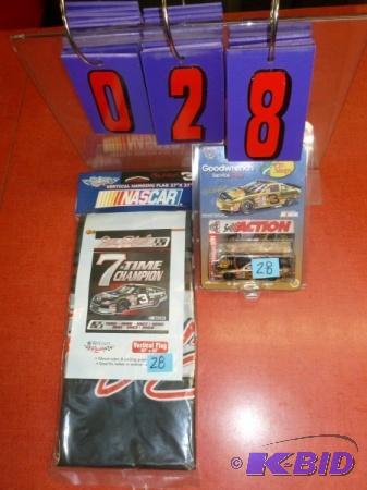 Dale Earnhardt flag with 164 scale action ca...