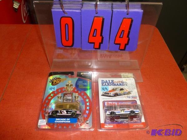 2 Dale Earnhardt 164 scale cars. 1 action an...