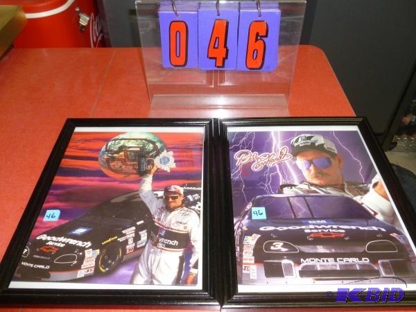 2 Dale Earnhardt framed images. As shown. 12&...