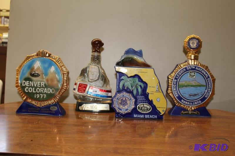 Lot of 4 Whiskey Decanters&nbsp...