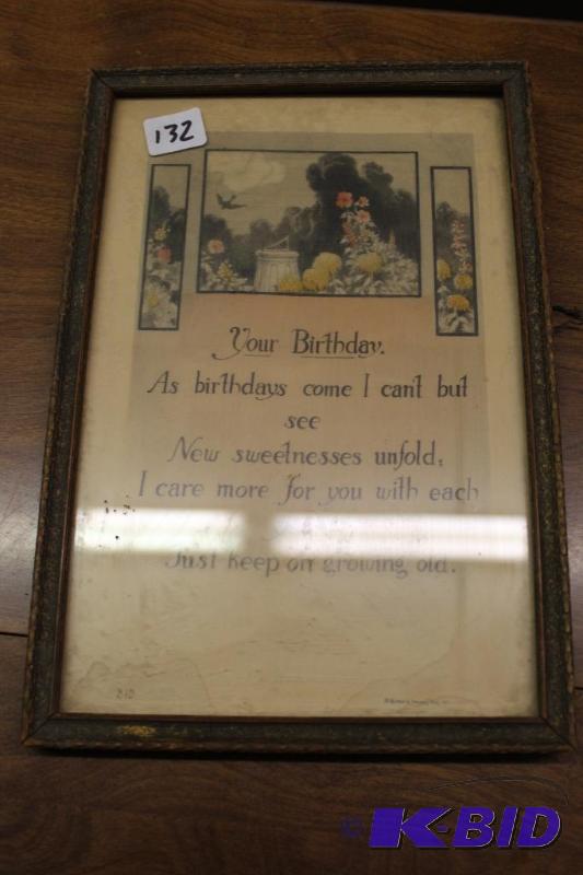 Framed 1927 Birthday Numbered Print&nbsp &nb...