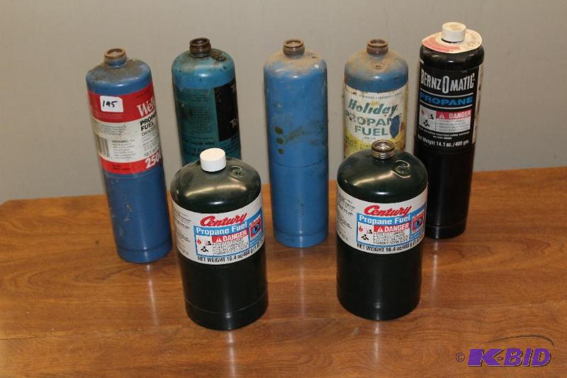 Propane Canisters, most are half full or bett...