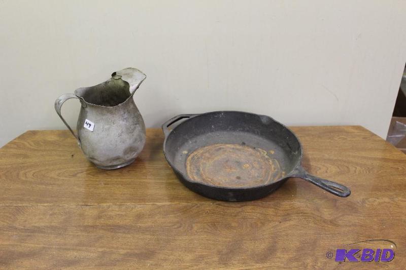 Cast Iron Pan and Pitcher&nbsp...
