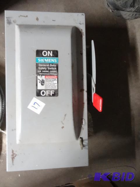 Siemens general duty safety switch. 250 VDC...