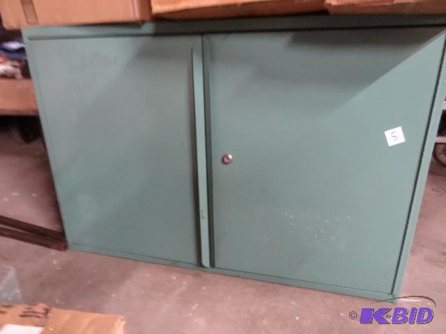 Metal wall hanging cabinet. 35 x 9 x 24...