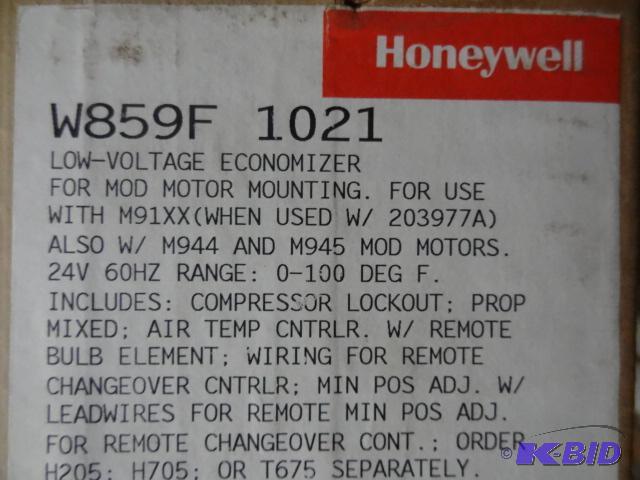 Honeywell W859F 1021 low voltage economizer. ...