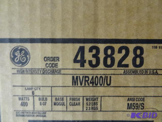 GE 400 watt bulbs. MVR400U. Qty 6...