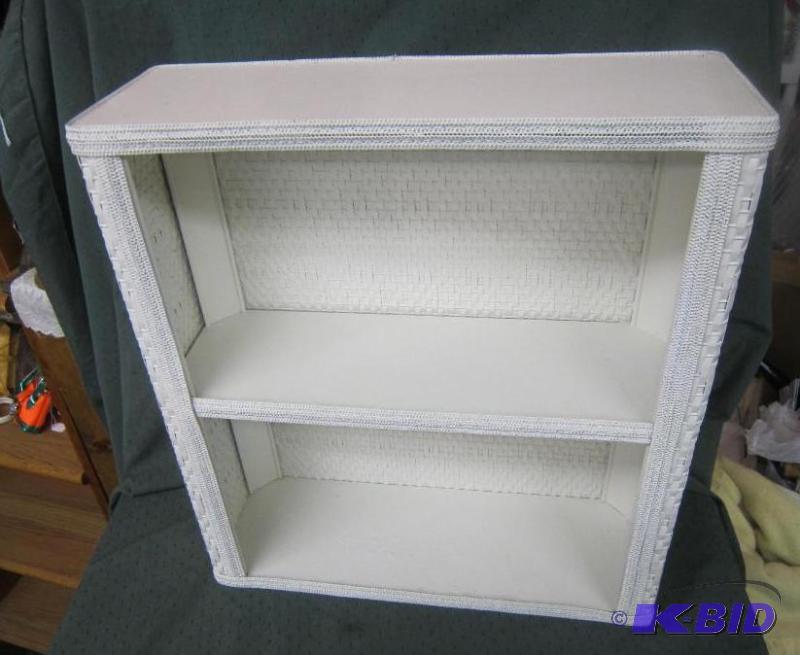 White Wicker Shelf
