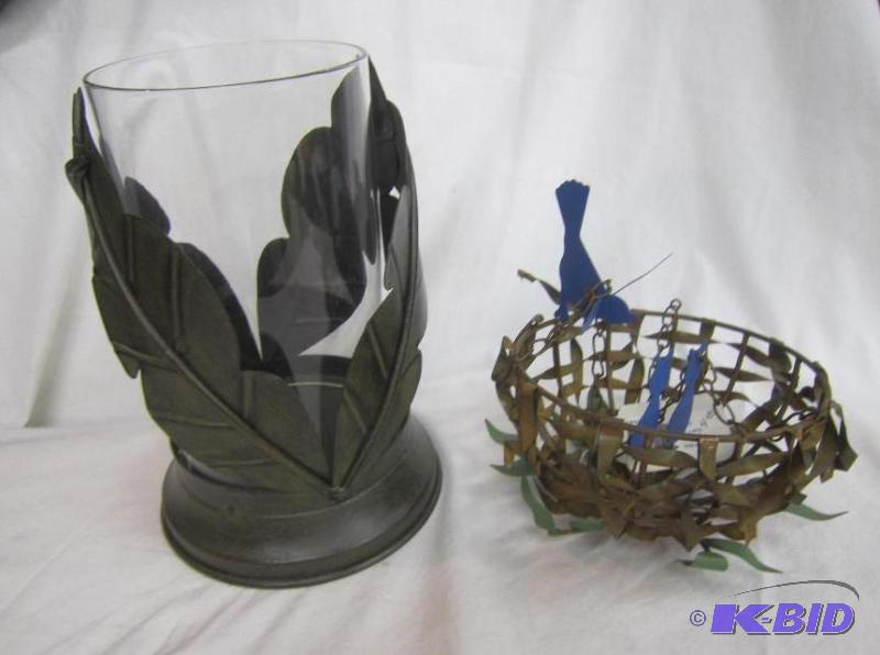 Metal Bird Basket, Candle holder