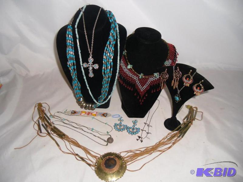 Southwestern Native American style costume Jewelry Necklaces & Earrings