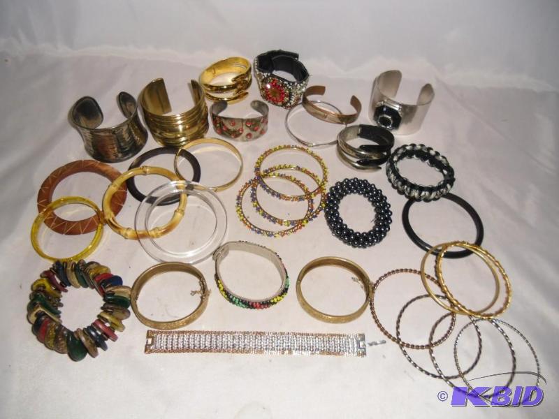 So many bracelets Vintage to Newer Bangles and Cuffs  Lot #1