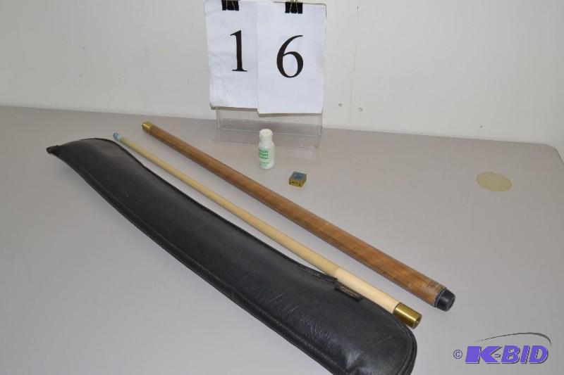 lot 16 image: Schmelke pool stick with case