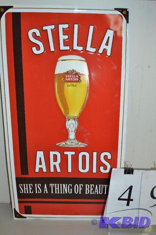 lot 49 image: Stella Artois beer sign