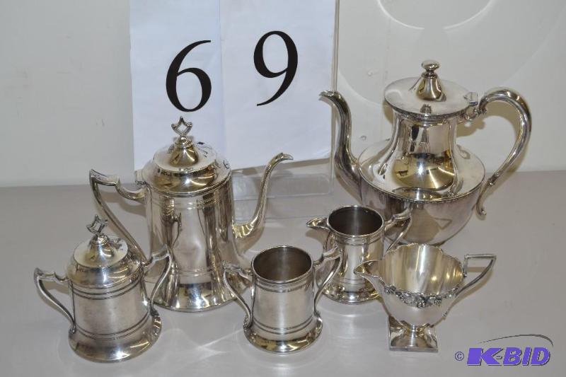lot 69 image: Silver serving set