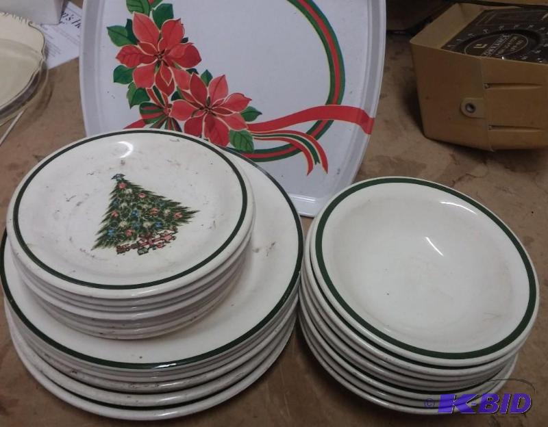 Large lot Christmas Plates...