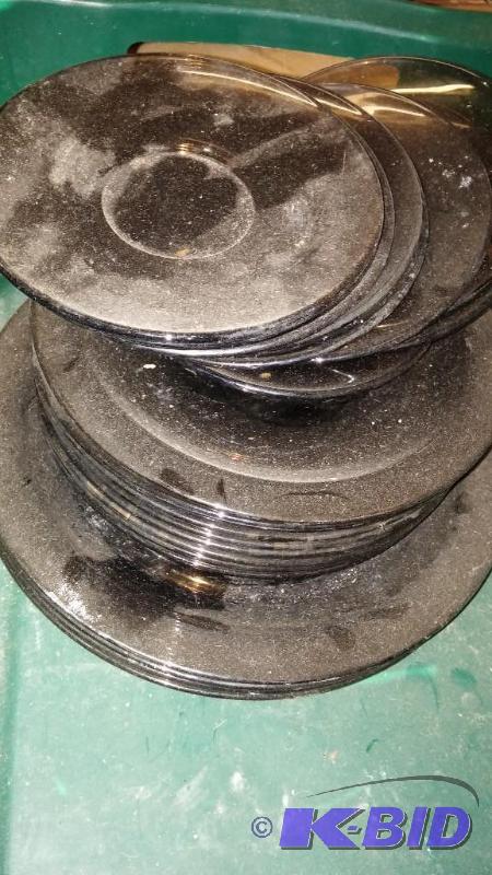 Amber Glass Plates...