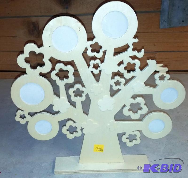 Paintable Wood tree photo frame...