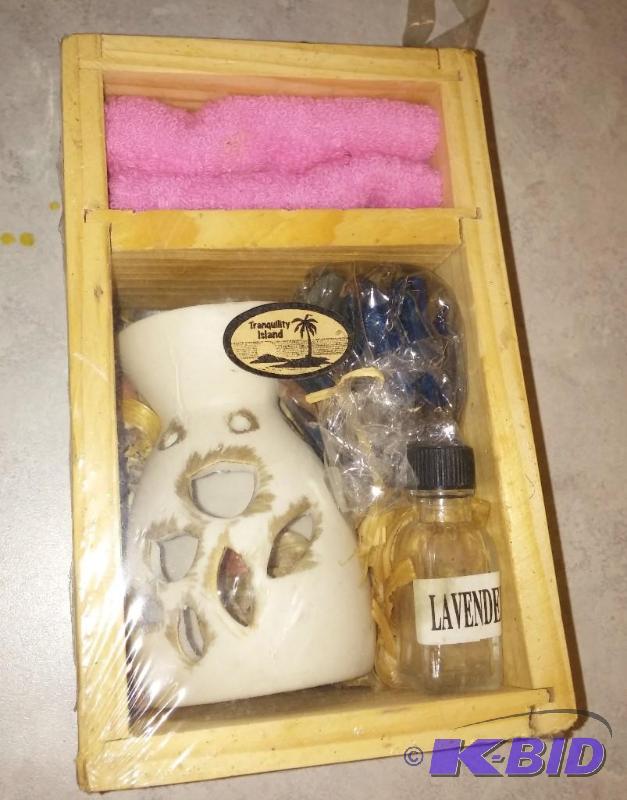 Tranquility Bathroom gift set with wash cloth...