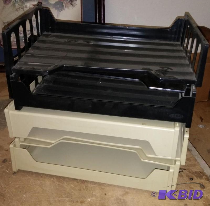 Lot of stackable letter holders...