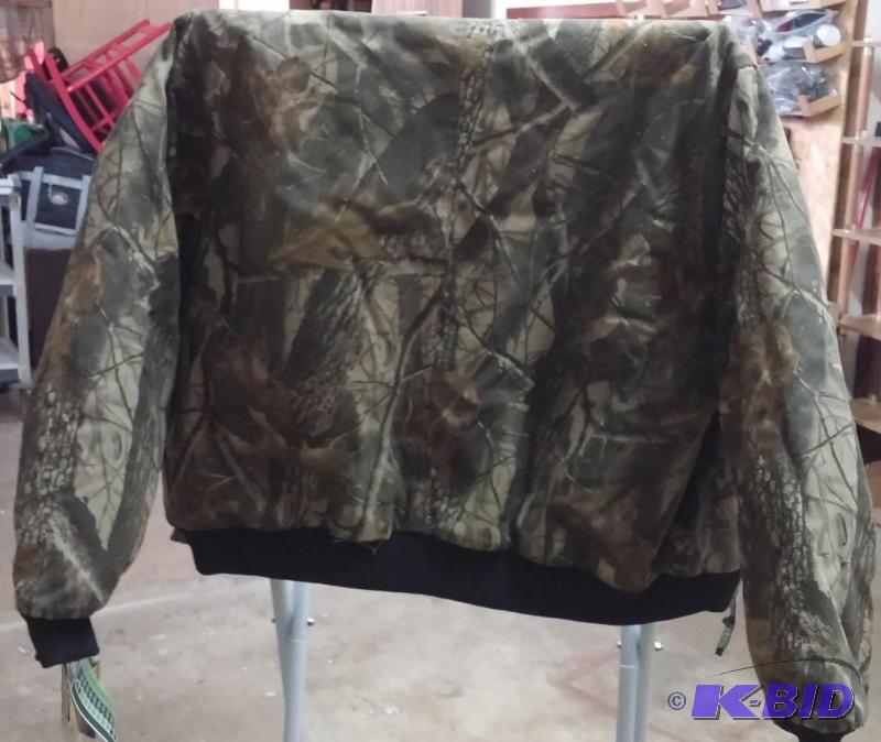 BERNE APPAREL CAMOUFLAGE COAT WITH DEKALB LOG...