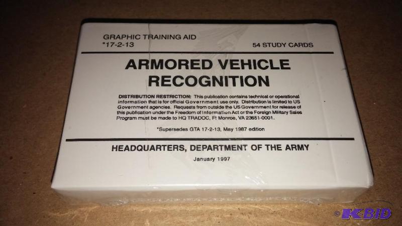 US ARMY ARMORED VEHICLE RECOGNITION DECK 54 C...