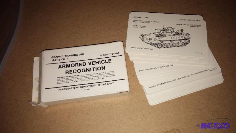 US ARMY ARMORED VEHICLE RECOGNITION DECK 50 S...