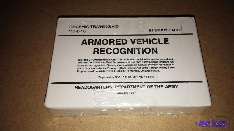 US ARMY ARMORED VEHICLE RECOGNITION DECK 54 S...