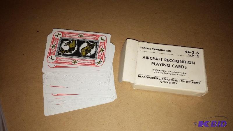 US ARMY AIRCRAFT RECOGNITION PLAYING CARDS DA...