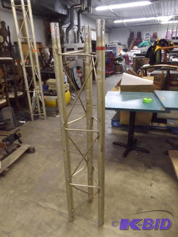 lot 188 image: one 7.5 and one 5 foot aluminum stage truss...