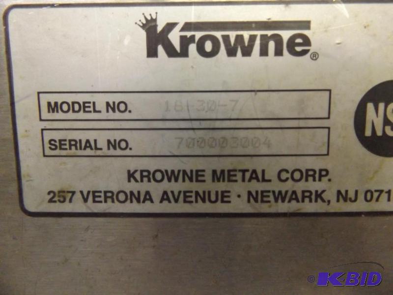lot 190 image: stainless sink  ice bin, Krowne...