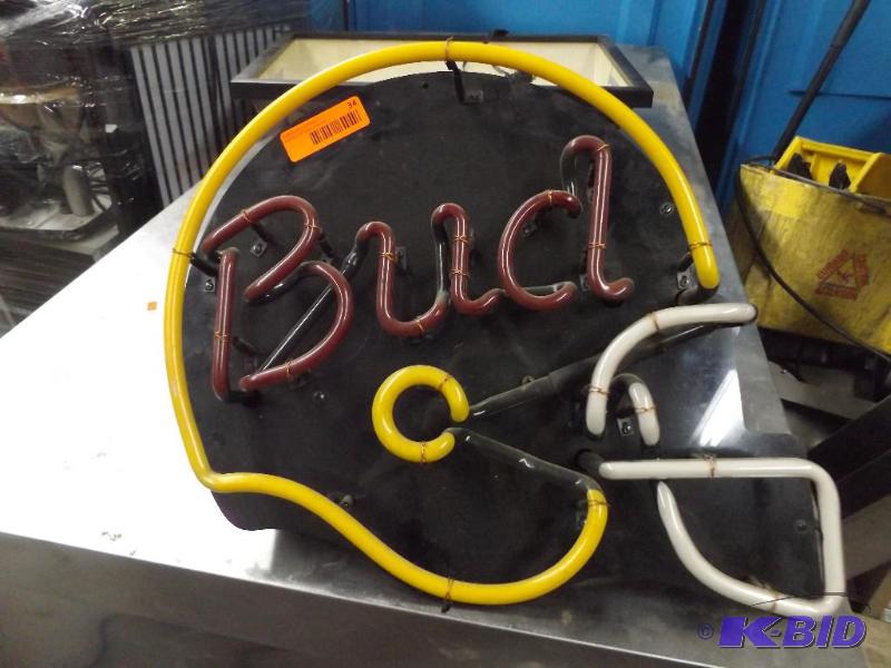 lot 34 image: Neon Bud Sign Works with a little moving of t...