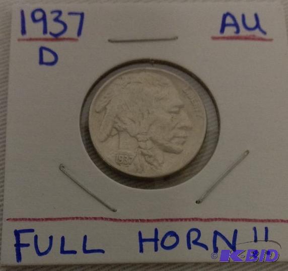 1937  D buffalo nickel (AU) uncirculated