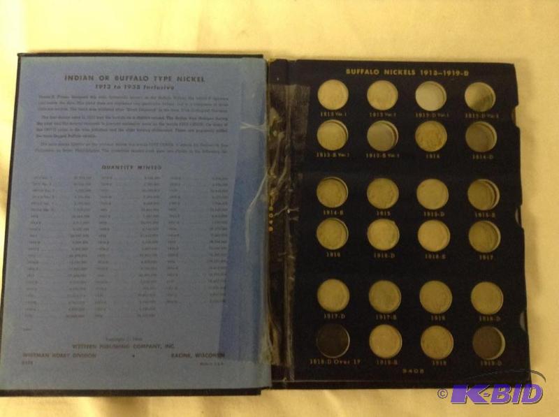 1913-1938 partial buffalo nickel set with many semi key dates