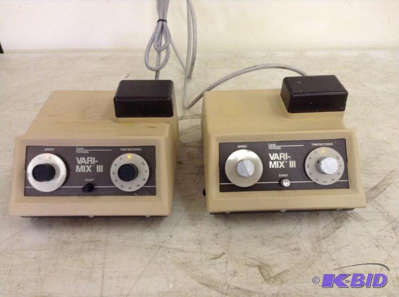 lot 21 image: Lot of 2 Vari-Mix III Caulk Dentsply Amalgamator