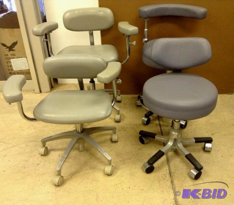 lot 9 image: Four Dental Assistant Stools
