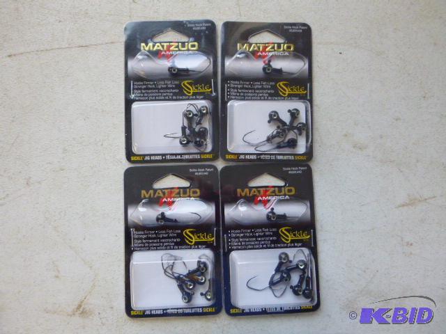 lot 100 image: Four Packs of 6 Matzuo Sickle Jig Heads...
