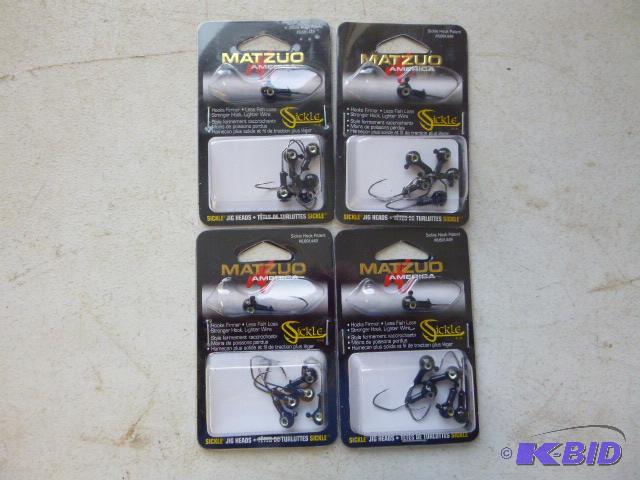 lot 101 image: Four Packs of 6 Matzuo Sickle Jig Heads...