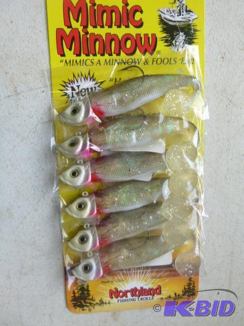 lot 106 image: Pack of 6 Mimic Minnow Holographic Bait Fish&...