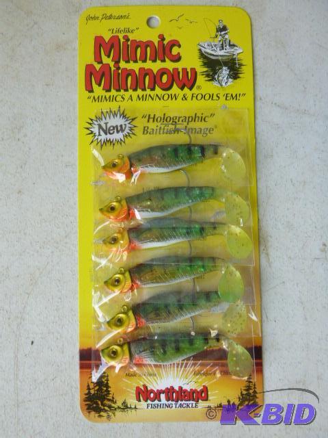 lot 110 image: Pack of 6 Mimic Minnow Holographic Bait Fish...
