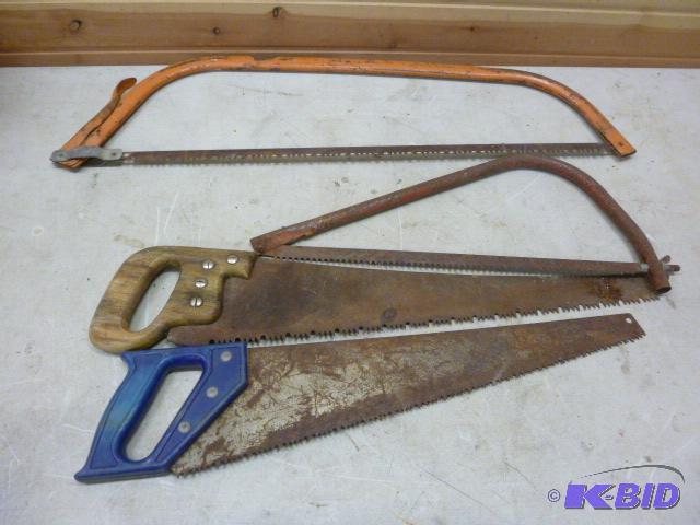 lot 133 image: Two Bow Saws and Two Hand Saws...